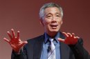 Singapore's PM Lee Hsien Loong speaks at the DBS Asia Leadership dialogue at the DBS Asian Insights conference in Singapore