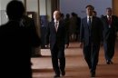 China's ambassador to the U.N. Liu exits a meeting of the U.N. Security Council members in New York