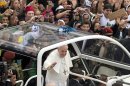 In this July 28, 2013 file photo, Pope Francis waves from his popemobile along the Copacabana beachfront on his way to celebrate the World Youth Day's closing Mass in Rio de Janeiro, Brazil, Sunday, July 28, 2013. Brazilian researchers say the Roman Catholic Church's 3.7 million estimate of the crowd that turned out to see Francis celebrate Mass on Copacabana beach is inflated, if still impressive. One of Brazil's top polling and research firms estimates the crowd at the Mass was at most 1.5 million people. (AP Photo/Victor R. Caivano, File)