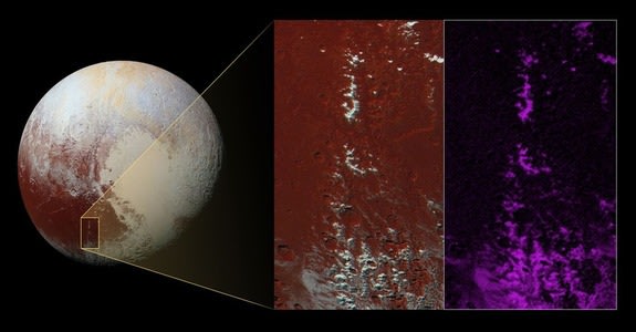 Pluto has snow-capped peaks - of methane