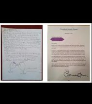 La lettre d'une petite fille à Barack Obama/DR
