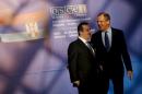 Dacic greets Lavrov as se arrives for the OSCE Ministerial Council meeting in Belgrade