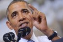 US President Barack Obama speaks September 26, 2013 in Largo, Maryland