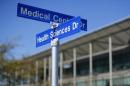 Street signs are pictured at the University of California San Diego (UCSD) in San Diego