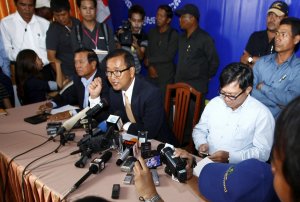 Cambodia National Rescue Party (CNRP) President Sam …