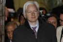 Wikileaks founder Julian Assange leaves the Supreme Court in London