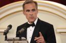 Bank of England governor Mark Carney speaks during the Lord Mayor's Dinner to the Bankers and Merchants of the City of London on June 10, 2015