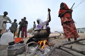 Nigerian refugees prepare food at a United Nations&nbsp;&hellip;