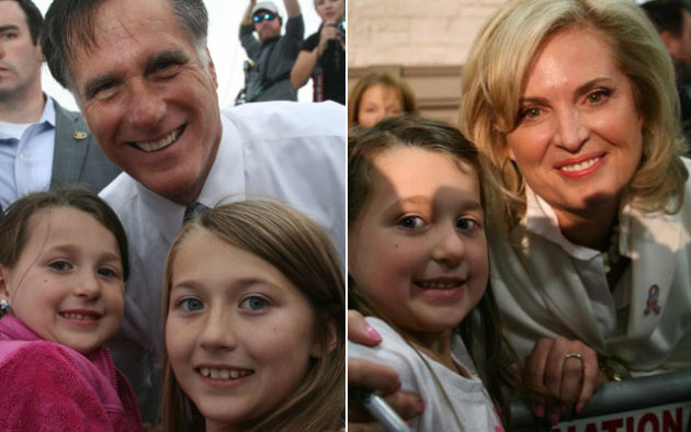 Katie and Chloe Cavinder got to meet Mitt and Ann Romney in Ohio. (Courtney Cavinder)