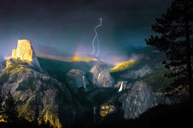 Yosemite Rainbow Lightning