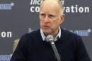 California Governor Jerry Brown talks during a meeting with more than a dozen water leaders from across Southern California in Los Angeles Thursday, Jan 30, 2014. Brown met with water managers as the state grapples with extreme drought conditions. (AP Photo)