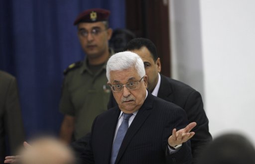 Palestinian President Abbas attends a Fatah movement council meeting in Ramallah
