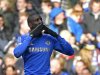 Chelsea's Ba celebrates after scoring against West Bromwich Albion during their English Premier League soccer match in London