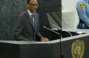 Paul Kagame, President of Rwanda, speaks at the United Nations General Assembly, September 25, 2013 in New York