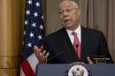 In this photo taken Sept. 3, 2014, former Secretary of State Colin Powell speaks at the State Department in Washington. Powell, in newly leaked emails, criticized both major presidential candidates, calling Donald Trump 