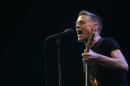 Canadian singer Bryan Adams performs onstage in Riga
