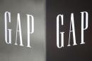 File photo of Gap logo outside a Hong Kong's first Gap Store before its opening in the financial Central district
