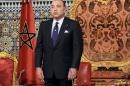A handout picture from the Moroccan Royal Palace shows Morocco's King Mohammed VI giving a speech in Rabat on August 20, 2013