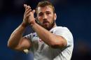 England's flanker and captain Chris Robshaw applauds the crowd at the end of the Pool A match of the 2015 Rugby World Cup between England and Uruguay at Manchester City Stadium in Manchester, northwest England, on October 10, 2015