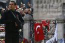 A member of the presidential security stands guard at the site of Tuesday's suicide bomb attack at Sultanahmet square before the arrival of Turkish President Tayyip Erdogan in Istanbul
