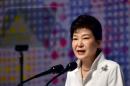File picture of South Korean President Park delivering a speech in Seoul