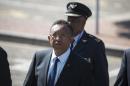Malagasy President Hery Rajaonarimampianina (C) arrives on May 23, 2014, in Johannesburg