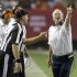 FILE - This Sept. 17, 2012 file photo shows Denver Broncos head coach John Fox gesturing while speaking to officials during the first half of an NFL football game against the Atlanta Falcons, in Atlanta. The numbers say there isn't much difference between NFL games worked by the regular officials and the ones being worked this season by their replacements. Comments from players and coaches say otherwise. (AP Photo/John Bazemore, FIle)