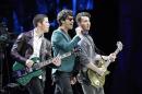 File photo of U.S. pop rock group Jonas Brothers performing during the 54th International Song Festival in Vina del Mar city