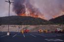Firefighters battle fire in San Marcos, California