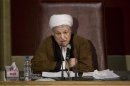 Rafsanjani speaks during the 7th session of the Assembly in Tehran