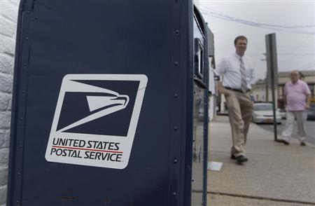 A United States Postal Service mailbox is seen in Manhasset ,New York August 1, 2012. REUTERS/Shannon Stapleton