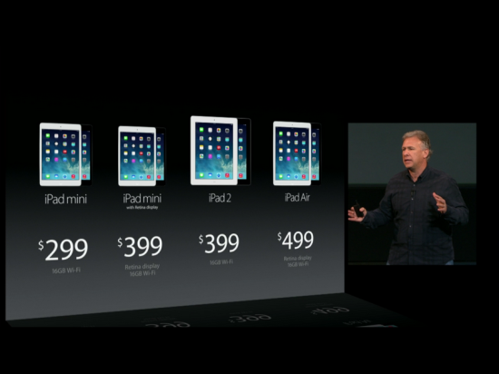 四種款式iPad價格一覽