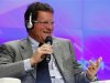 New Russia coach Fabio Capello gestures during a news conference in Moscow