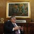 Mexico's Central Bank Governor Agustin Carstens gestures during an interview in Mexico City