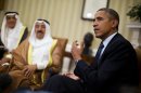 U.S. President Obama meets Sheikh Sabah al-Ahmad al-Jaber al-Sabah, Kuwait's emir, in Washington