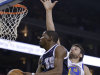 Oklahoma Thunder forward Kevin Durant (35) goes up for a shot against Golden State Warriors' Andrew Bogut during the first half of an NBA basketball game Thursday, April 11, 2013, in Oakland, Calif. (AP Photo/Ben Margot)