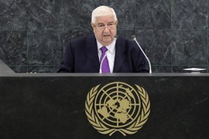 Syrian Foreign Minister Moualem addresses the 68th session of the U.N. General Assembly in New York