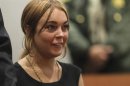 Actress Lindsay Lohan attends a probation violation hearing at Airport Branch Courthouse in Los Angeles