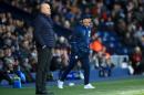 Hull City manager Mike Phelan, left, and West Bromwich Albion manager Tony Pulis give instructions from the touchline during their English Premier League soccer match at the The Hawthorns, West Bromwich, England, Monday Jan. 2, 2017. (Mike Egerton / PA via AP)