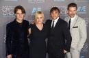 "Boyhood" actors Ellar Coltrane (L), Patricia Arquette (C) and Ethan Hawke pose with director Richard Linklater at the 20th Annual Critics Choice Awards at the Palladium in Hollywood, California on January 15, 2015