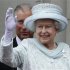 Britain's Queen Elizabeth waves from the balcony of Buckingham Palace in London