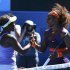 Sloane Stephens of the U.S. shakes hands with compatriot Serena Williams after defeating her in their women's singles quarter-final match at the Australian Open tennis tournament in Melbourne