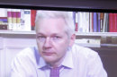WikiLeaks founder Julian Assange addresses a meeting via videolink from Ecuador's London embassy during the United Nations General Assembly at U.N. headquarters, Wednesday, Sept. 26, 2012. (AP Photo/Jason DeCrow)