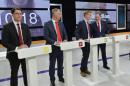 Swedish party leaders take part in an election debate in Stockholm