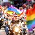 A contingent of "Dykes of Bikes" kicks off San Francisco's 42nd annual gay pride parade on Sunday, June 24, 2012. (AP Photo/Noah Berger)