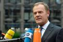 "I have cancelled EUCO (the European Union summit) today," European Council President Donald Tusk (pictured) said in a tweet, adding that a summit of 19 eurozone leaders will be held at 1400 GMT and "last until we conclude talks on Greece."