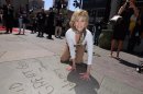 Jane Fonda was honoured at a hand and footprint ceremony in Hollywood