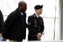 U.S. Army Private First Class Manning arrives at the courthouse for a motion hearing at Fort Meade in Maryland