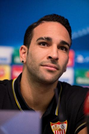 Sevilla&#39;s Adil Rami speaks during a press conference&nbsp;&hellip;
