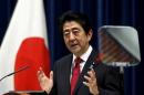FILE PHOTO - Japan's Prime Minister Abe speaks during a news conference at his official residence in Tokyo